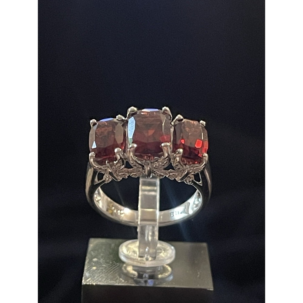 JTV BBJ 9.25 Sterling Silver Garnet Ring Size 5